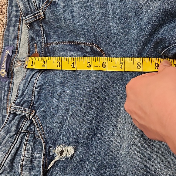 Democracy Blue Straight Leg Jeans with Floral Embroidery - Picture 8 of 10